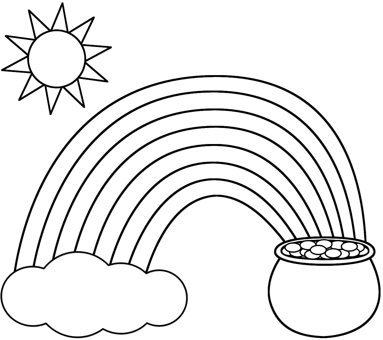 Rainbow Pictures to Print Rainbow Coloring Pages for Kids Printable