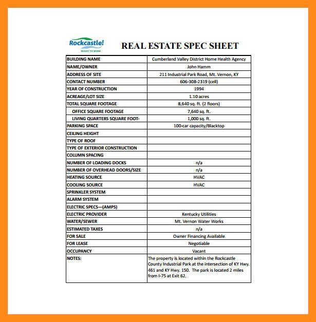 Real Estate Fact Sheet Template 10 11 Real Estate Fact Sheet Template