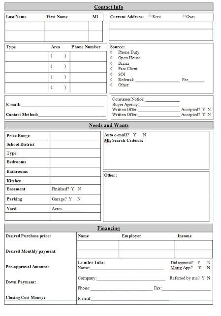 Real Estate Fact Sheet Template Realestate Client Information Template