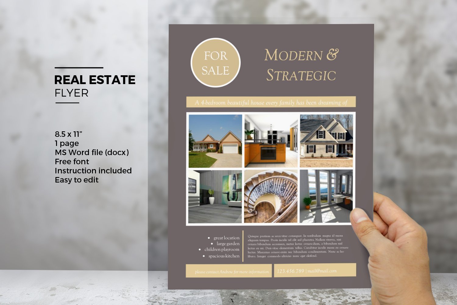 Real Estate Flyer Template Word Ms Word Real Estate Flyer Template Flyer Templates