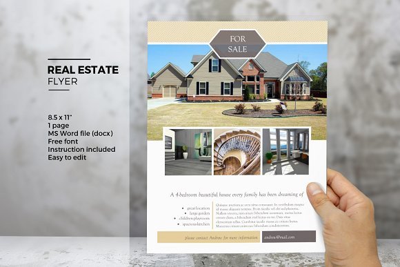Real Estate Flyer Template Word Ms Word Real Estate Flyer Template Flyer Templates