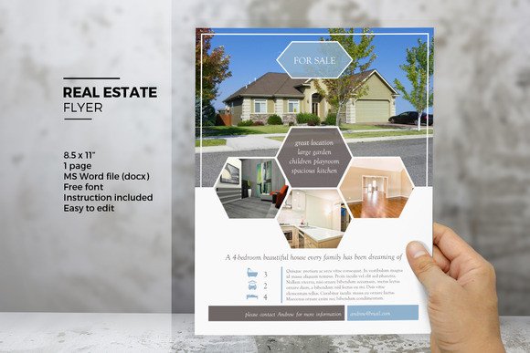 Real Estate Flyer Template Word Open Mic Flyer Word Template Designtube Creative