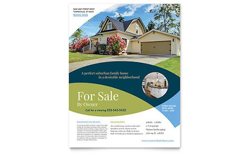 Real Estate Flyer Template Word Real Estate Flyer Templates Word & Publisher