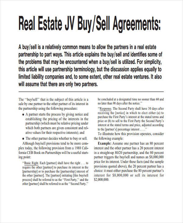 Real Estate Partnership Agreement 60 Examples Of Partnership Agreements Word Apple Pages