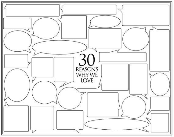 Reasons I Love You Template Personalized Birthday Present 30 Reasons We Love You
