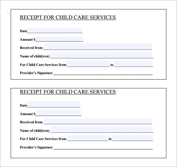Receipt for Services Template 10 Printable Receipt Templates – Free Samples Examples