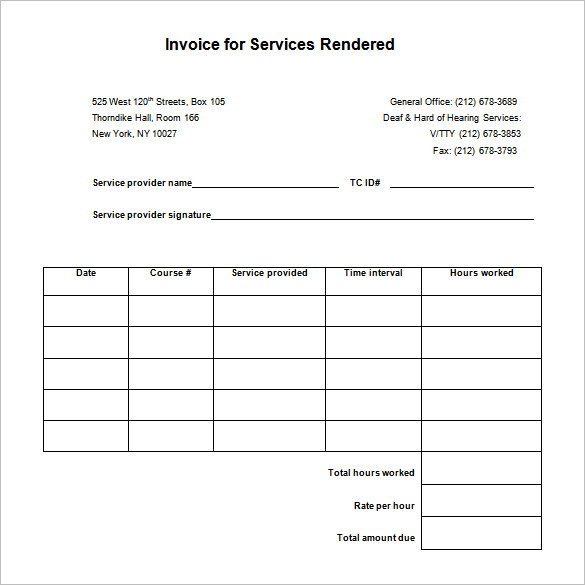Receipt for Services Template 18 Service Receipt Templates Doc Pdf