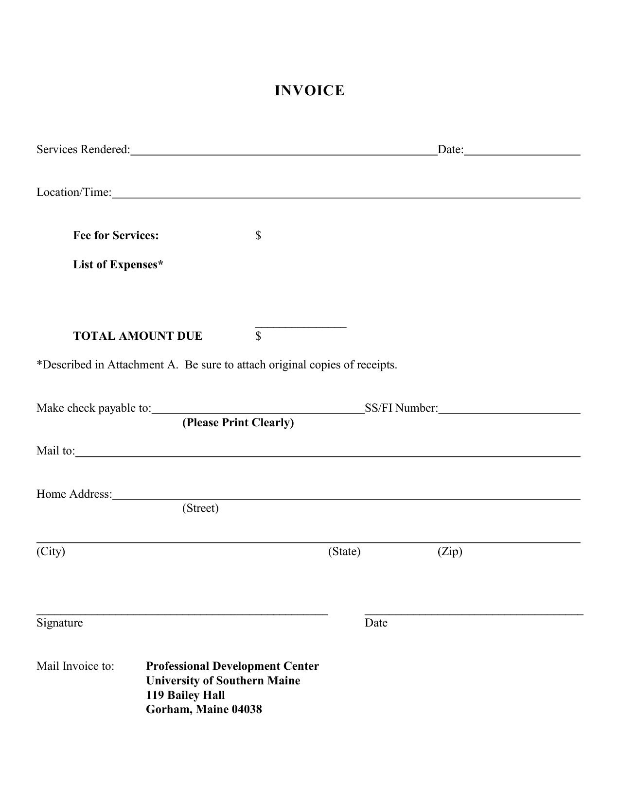 Receipt for Services Template Receipt Template for Services Rendered