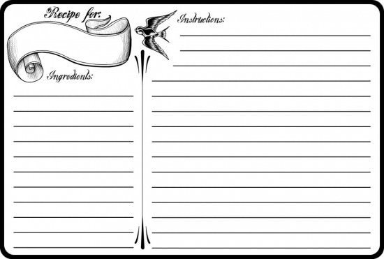 Recipe Template for Pages 40 Recipe Card Template and Free Printables – Tip Junkie