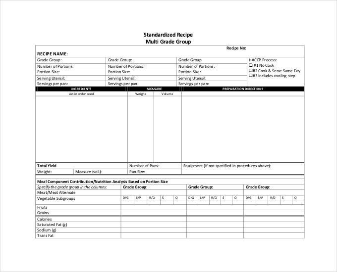 Recipe Template for Word 43 Amazing Blank Recipe Templates for Enterprising Chefs