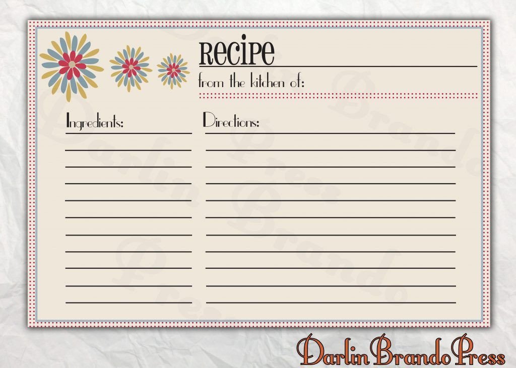 Recipe Template for Word Free Editable Recipe Card Templates for Microsoft Word