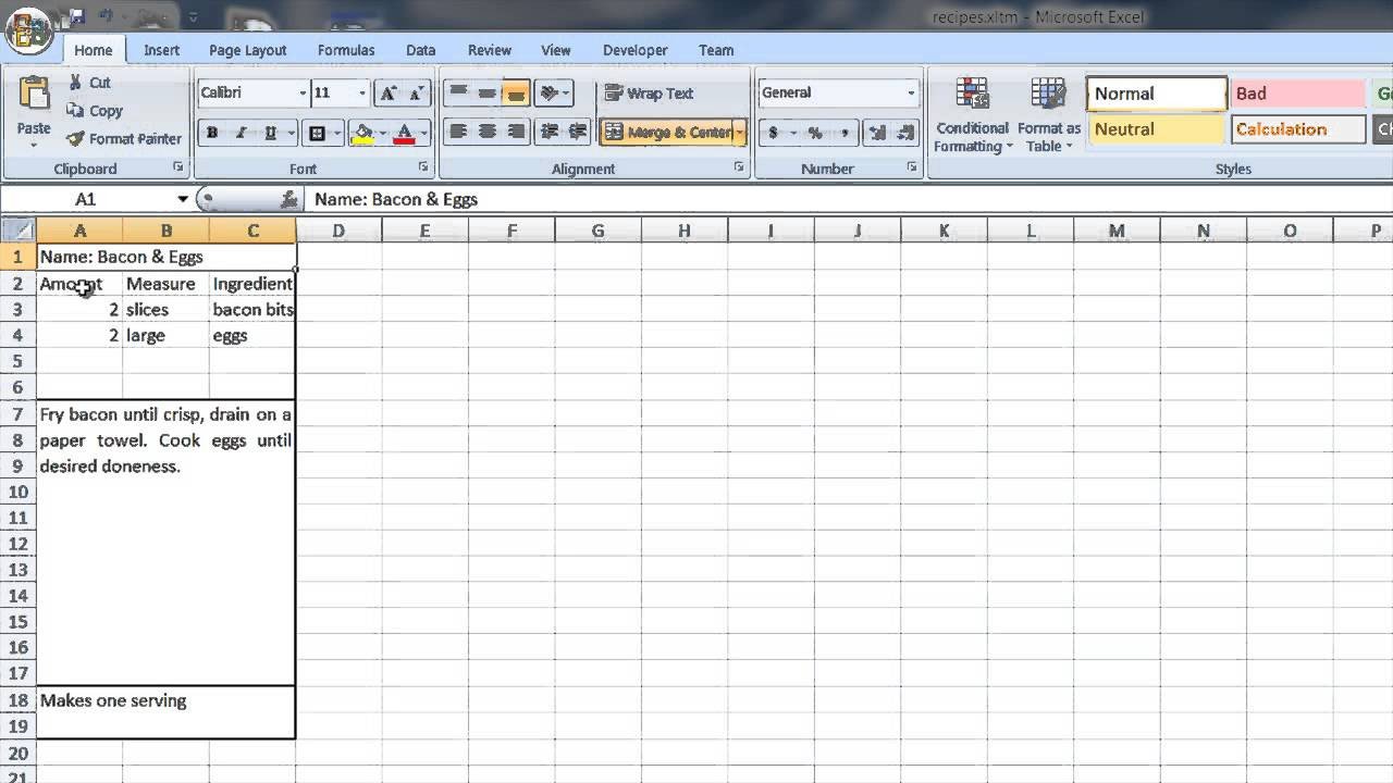 Recipe Template for Word How to Create A Recipe Template In Word &amp; Excel Puter