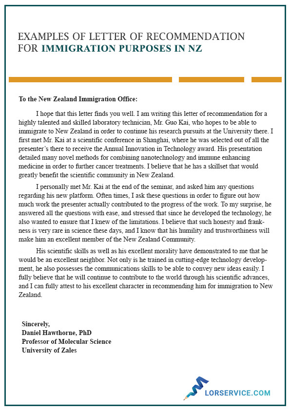 Reference Letter for Immigration Character Letter Of Re Mendation for Immigration In Nz