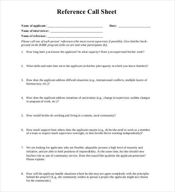 Reference Sheet for Resume Template 10 Reference Sheet Templates