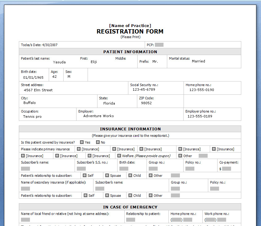 Registration form Template Free Printable Registration form Templates Word Excel Samples