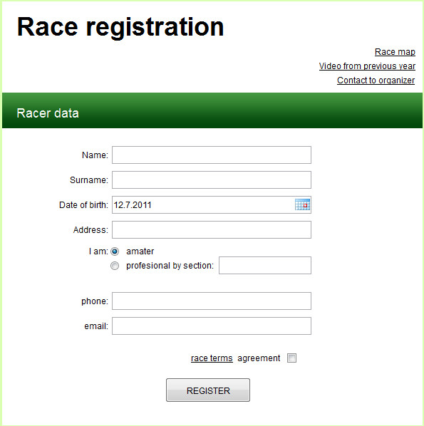 Registration form Template Free Registration form Template Free Download