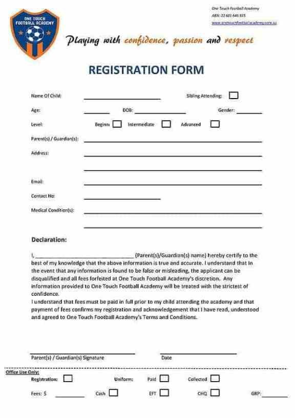 Registration form Template Microsoft Word Academy Registration form Templates Find Word Templates
