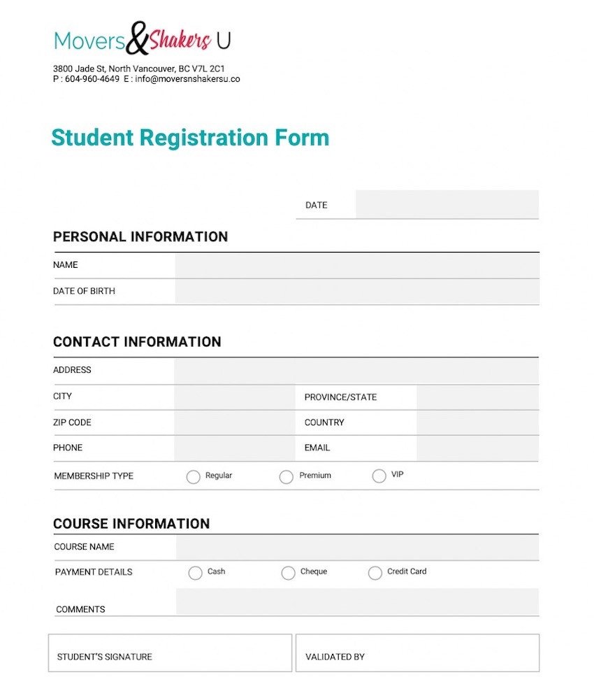 Registration form Template Microsoft Word How to Customize A Registration form Template Using