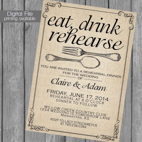 Rehearsal Dinner Invitation Template 49 Dinner Invitation Templates Psd Ai Word