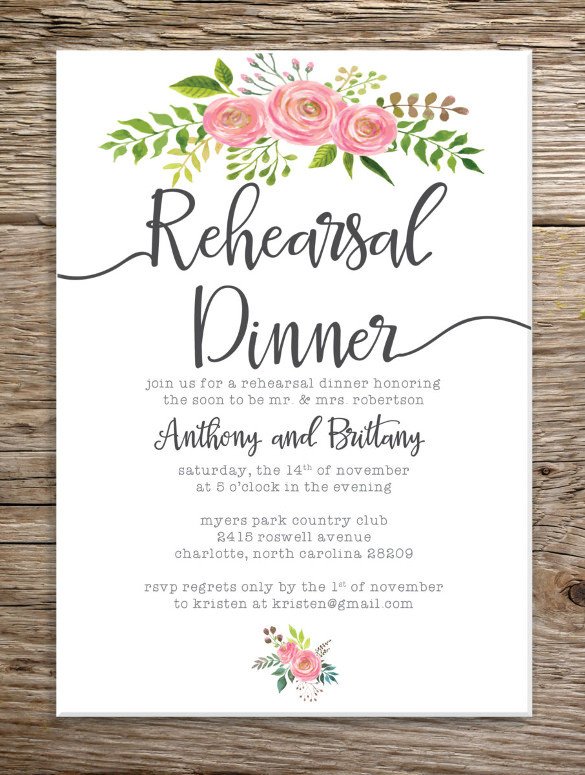 Rehearsal Dinner Invitation Template Dinner Invitation Template – 30 Free Psd Vector Eps Ai