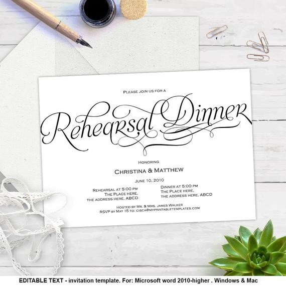 Rehearsal Dinner Invitation Template Printable Invitation Templates Rehearsal Dinner Diy