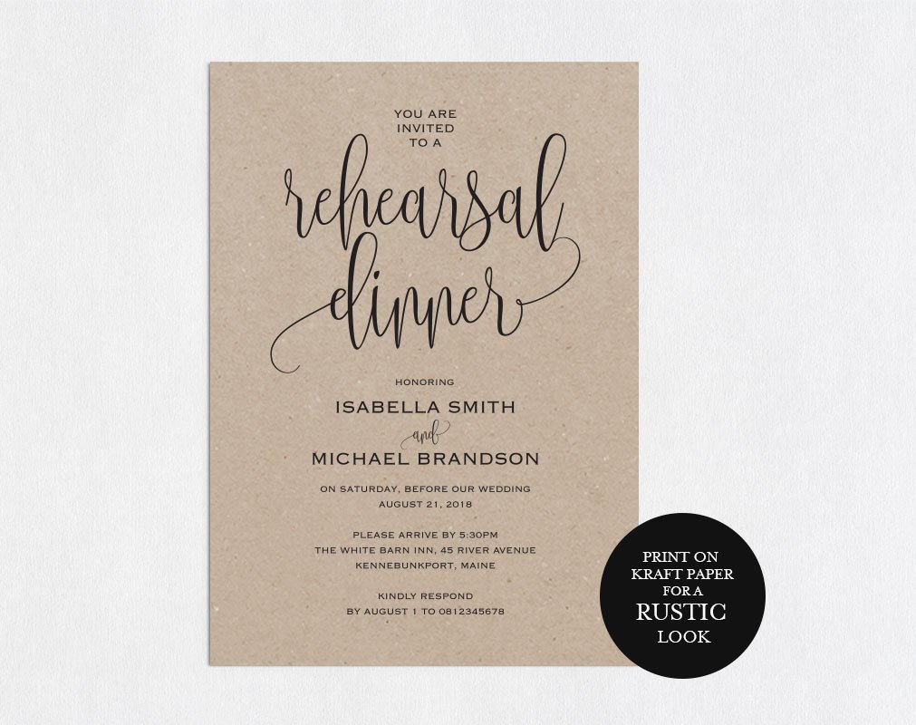 Rehearsal Dinner Invitation Template Rehearsal Dinner Invitation Template Rehearsal Printable