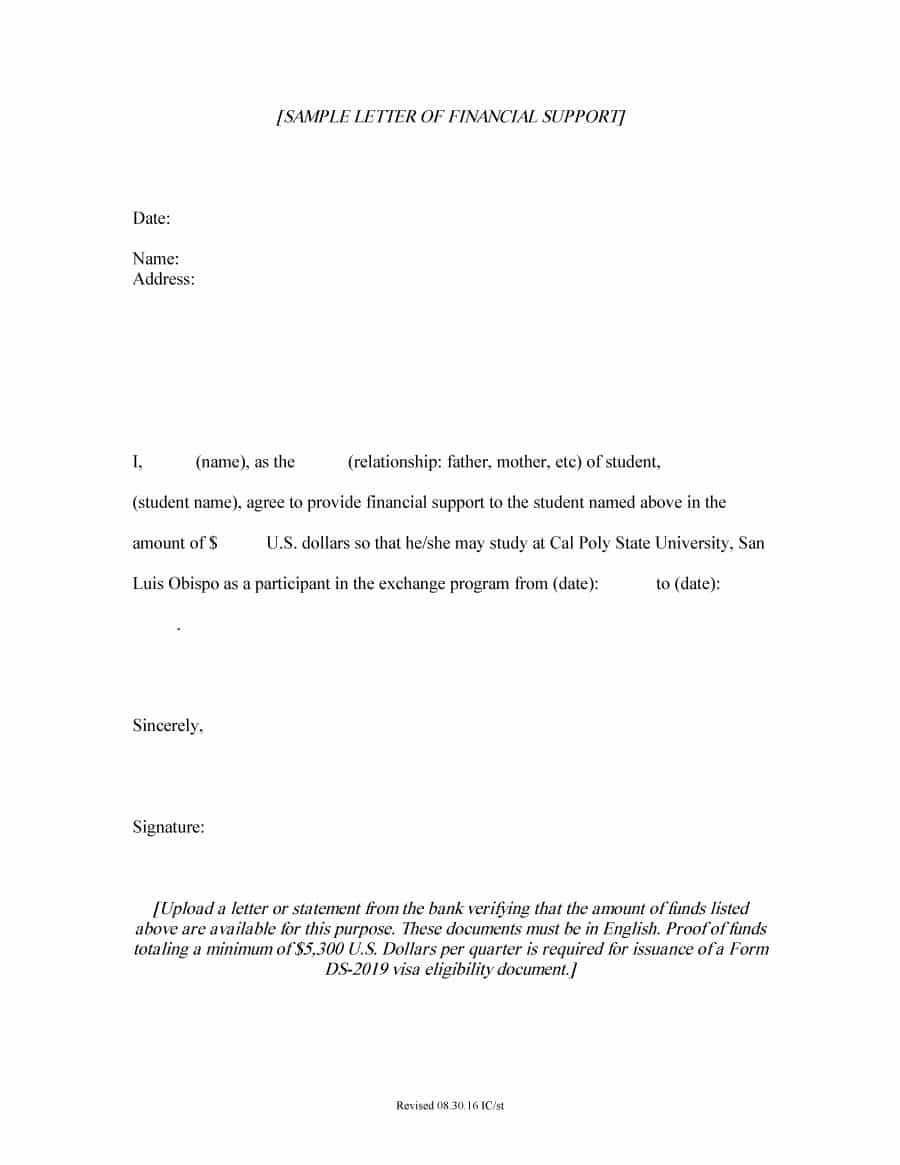 Relationship Support Letters Examples 40 Proven Letter Of Support Templates [financial for