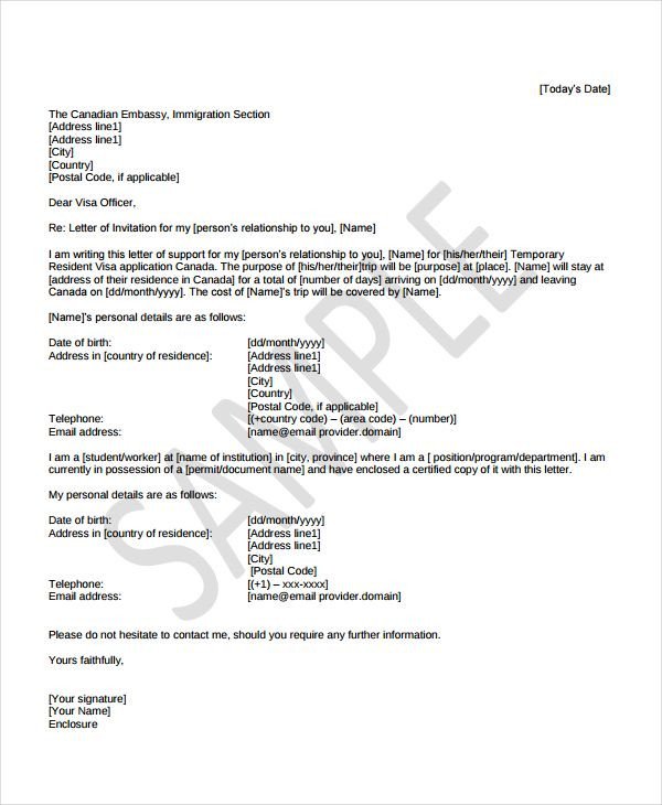 Relationship Support Letters Examples Relationship Support Letters Immigration