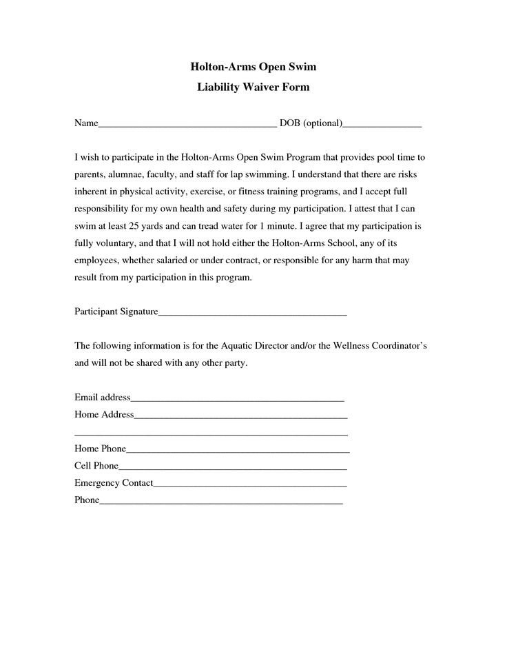 Release Of Liability Template Liability Insurance Liability Insurance Waiver Template