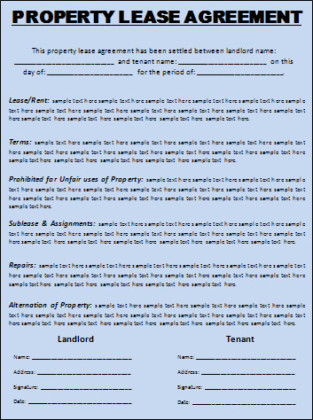 Rental Agreement Template Doc Lease Agreement Template Free Word Templatesfree Word