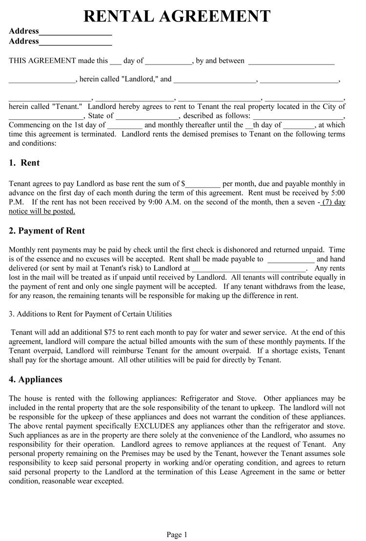 Rental Agreement Template Doc Rental Agreement Template 25 Templates to Write Perfect