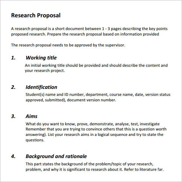 Research Paper Proposal Template Example Of Marketing Research Proposal Best and