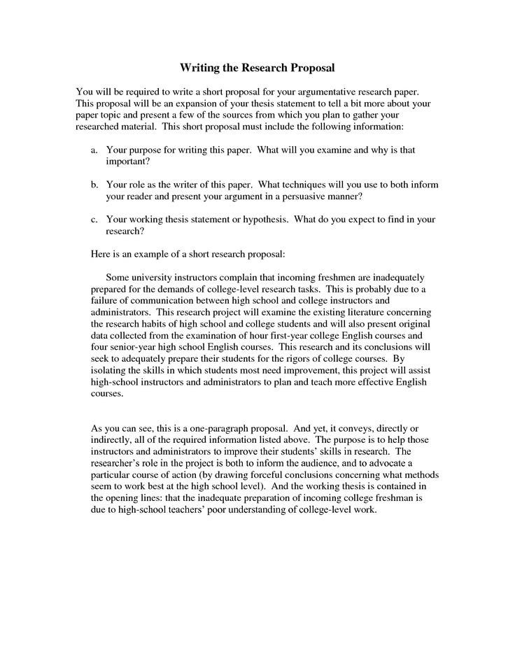 Research Paper Proposal Template Proposal for An Essay