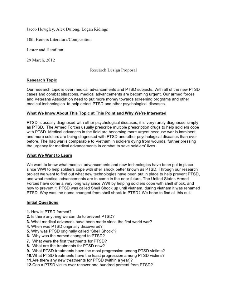 Research Paper Proposal Template Research Proposal