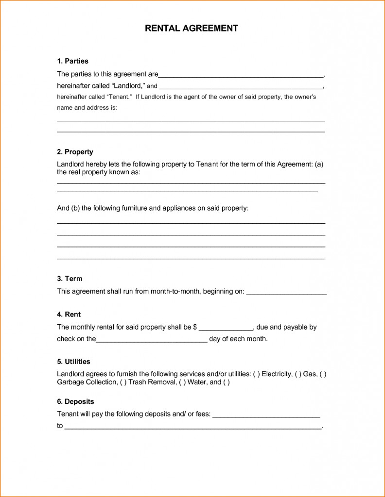 Residential Lease Agreement Template 30 Basic Editable Rental Agreement form Templates Thogati