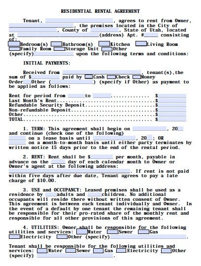 Residential Lease Agreement Template Rental Lease Agreement Templates Free