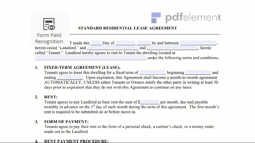 Residential Lease Agreement Template Residential Lease Agreement Template Free Download Edit