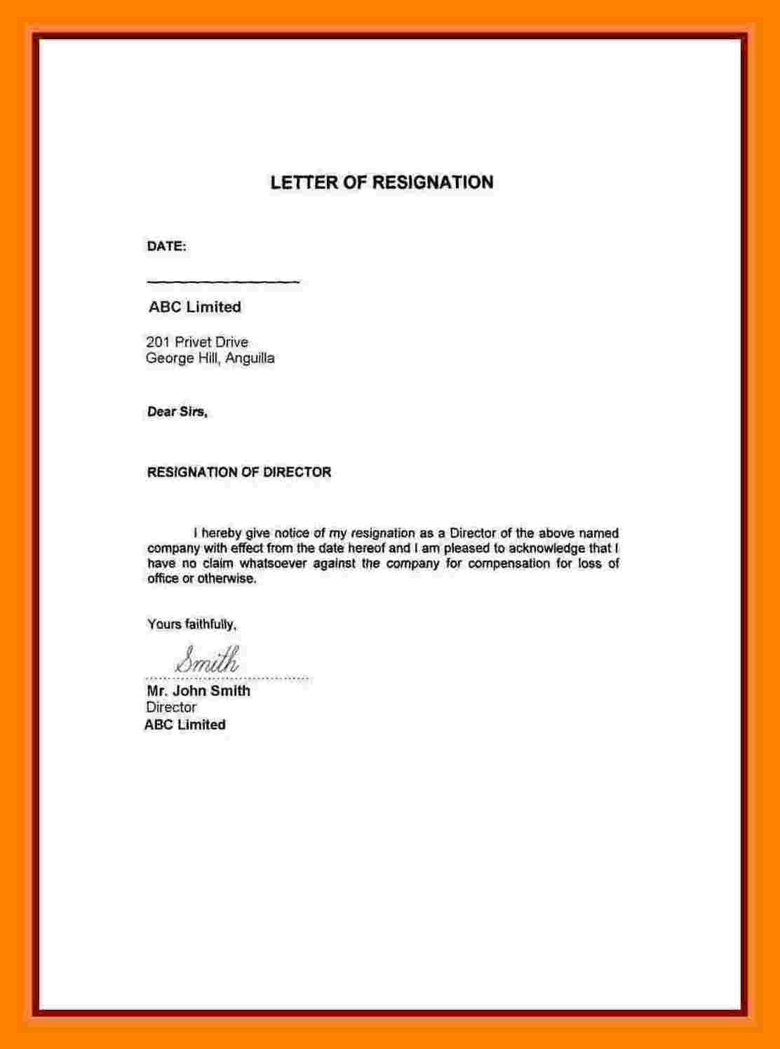 Resignation Letter Personal Reason 8 Resignation Letter Personal Reason