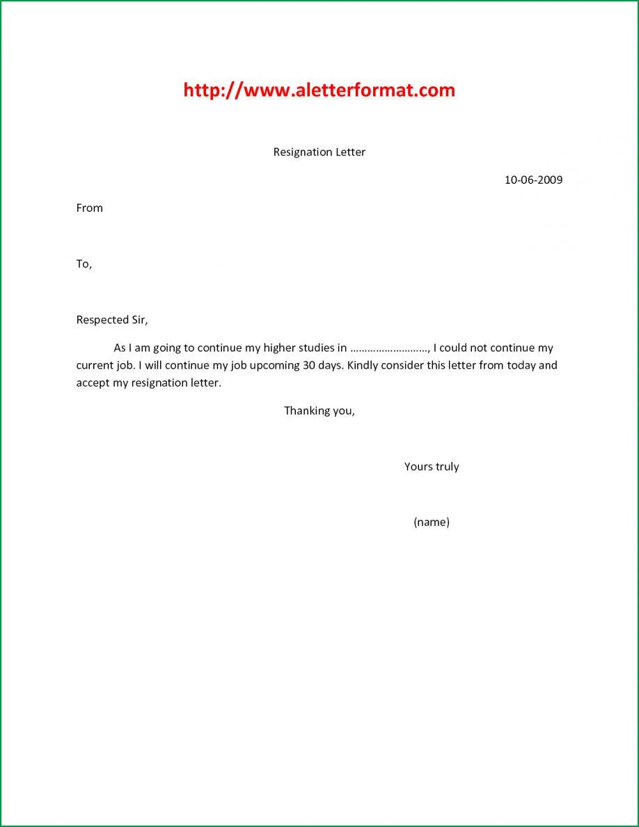 Resignation Letter Personal Reason Simple Resignation Letter for Personal Reason Filename