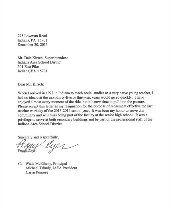 Resignation Letter Personal Reason Simple Resignation Letter Sample for Personal Reasons