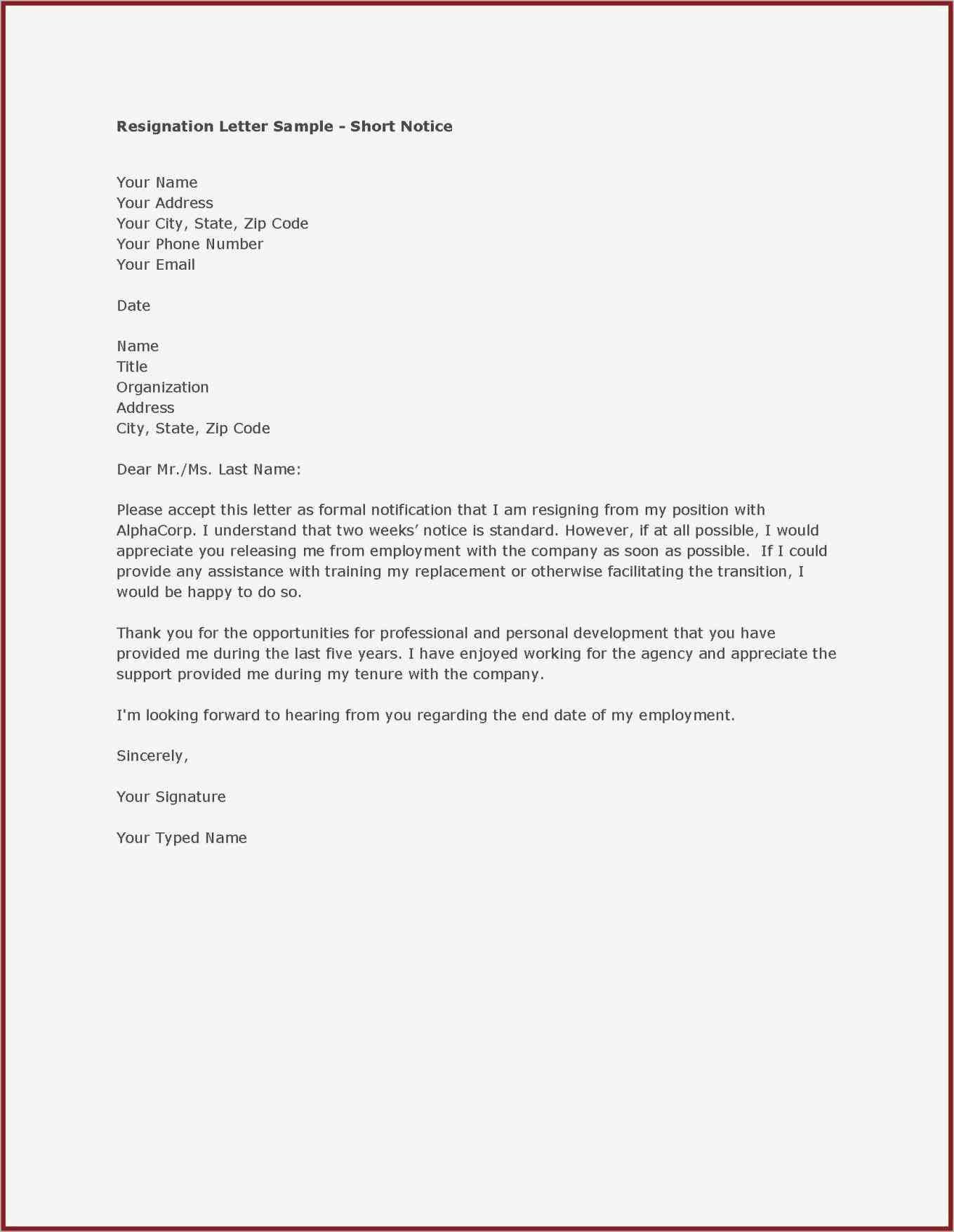 Resignation Letter Personal Reasons Email Rhwebtrucksinfo Resignation Two Weeks Notice