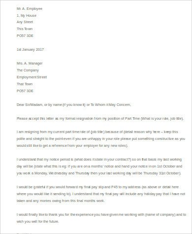 Resignation Letter Subject Line Email Resignation Letter Sample 8 Examples In Word Pdf