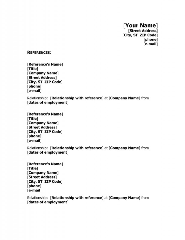 Resume Reference Page Template 19 What are References for A Resume