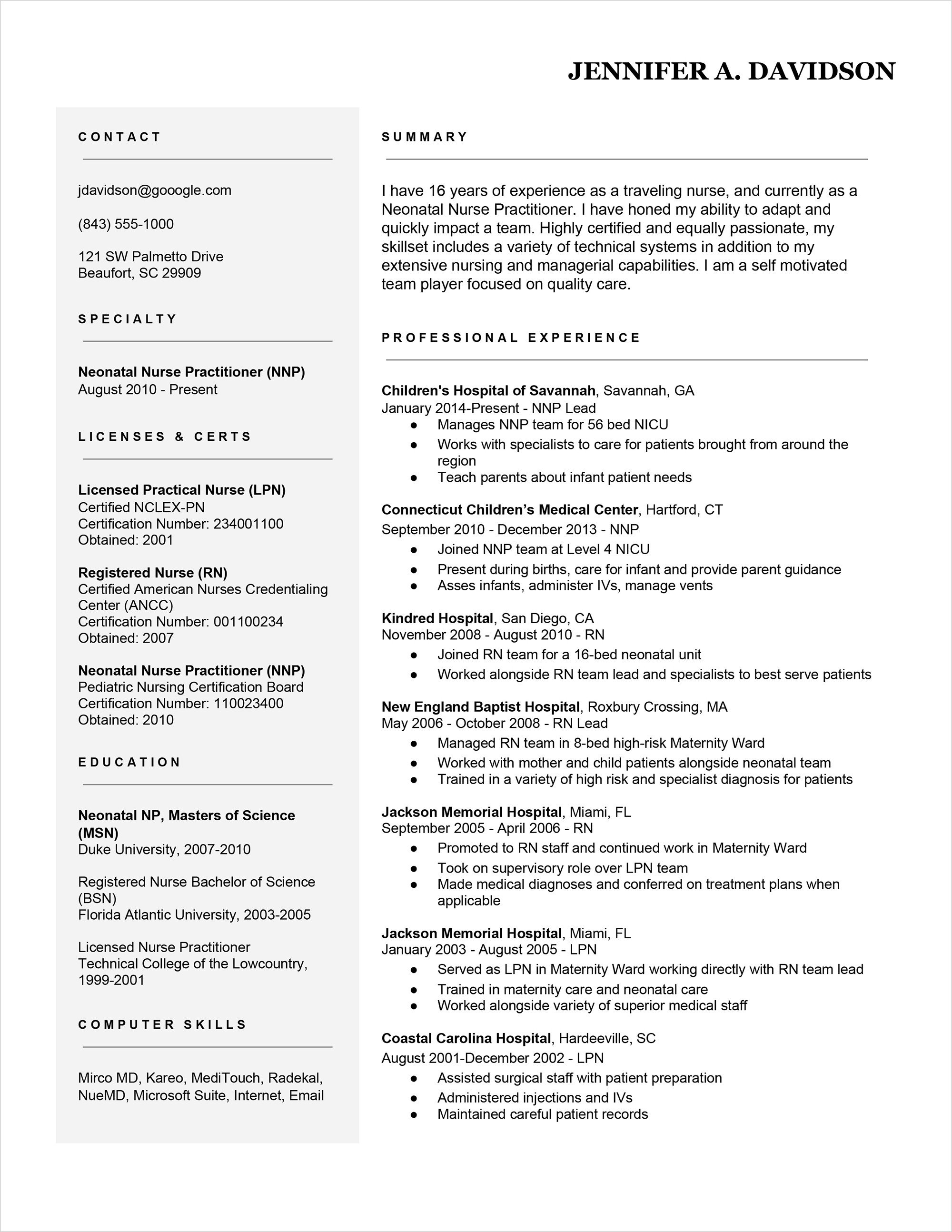 Resume Template for Nursing Travel Nurse Resume Examples 7 Secrets for Standing Out