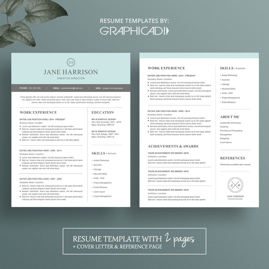 Resume Template for Pages Modern Resume Template for Microsoft Word Limeresumes