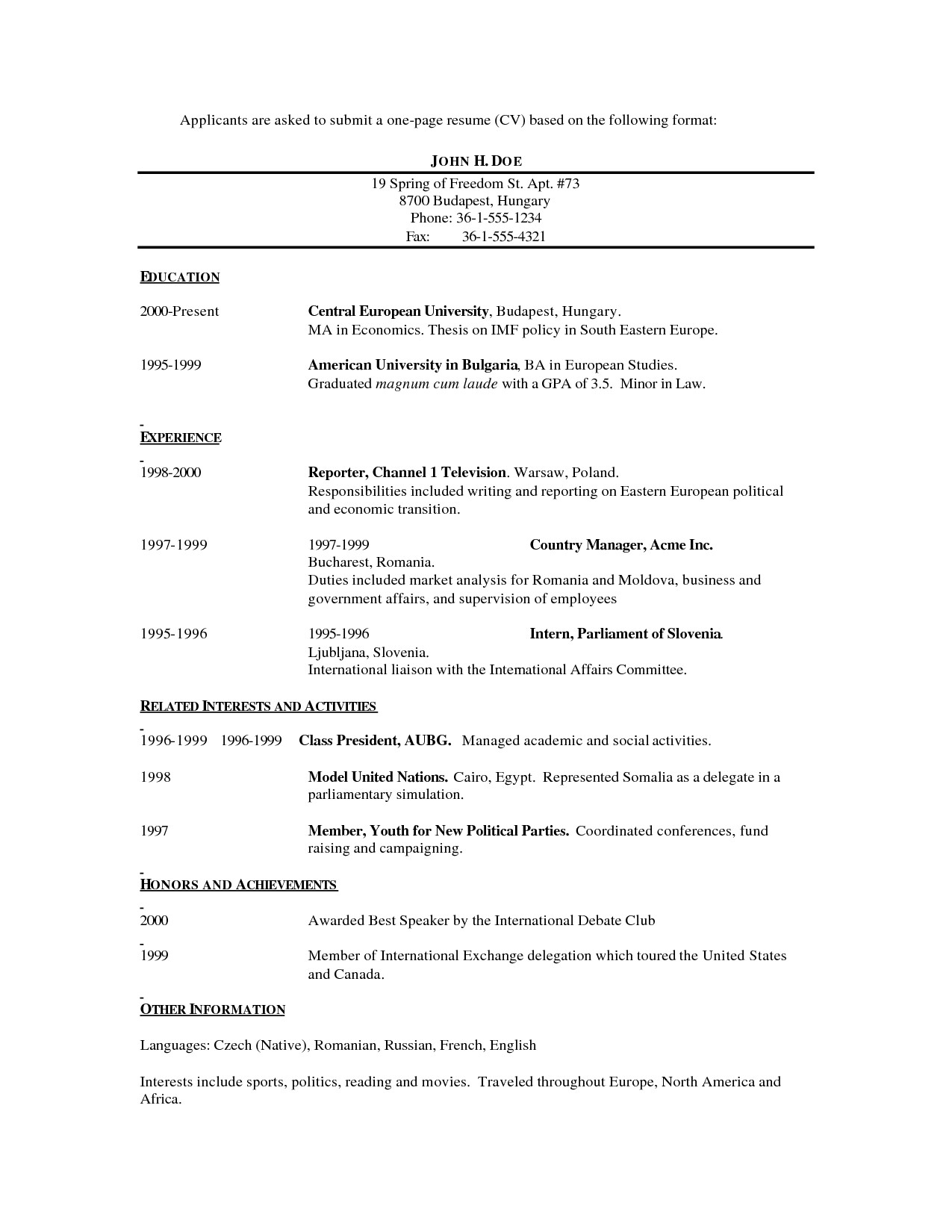 Resume Template for Pages Pages Resume Templates