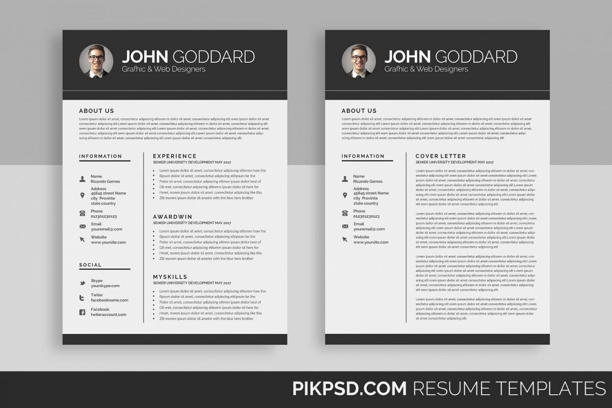 Resume Template for Pages Resume Cv 2 Page