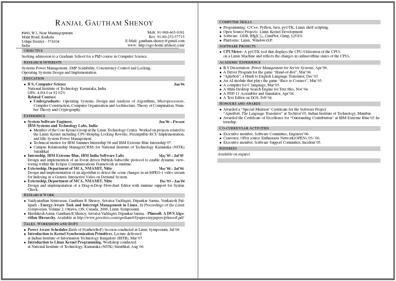 Resume Template for Pages Resume Webpage and More