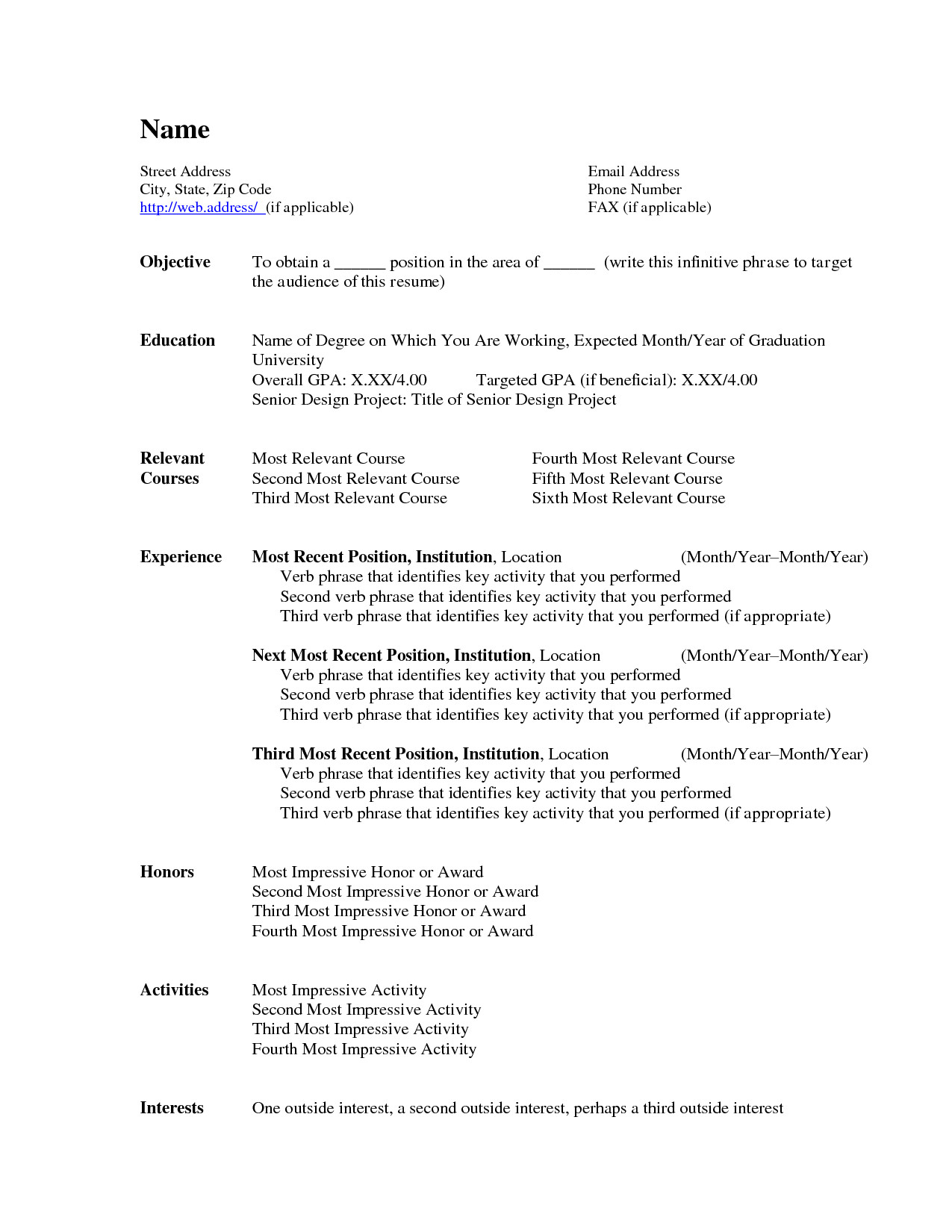 Resume Template Microsoft Word Pin by Resumejob On Resume Job