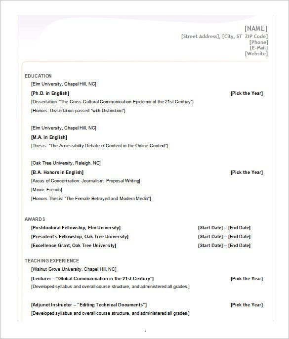 Resume Template Ms Word 2007 34 Microsoft Resume Templates Doc Pdf